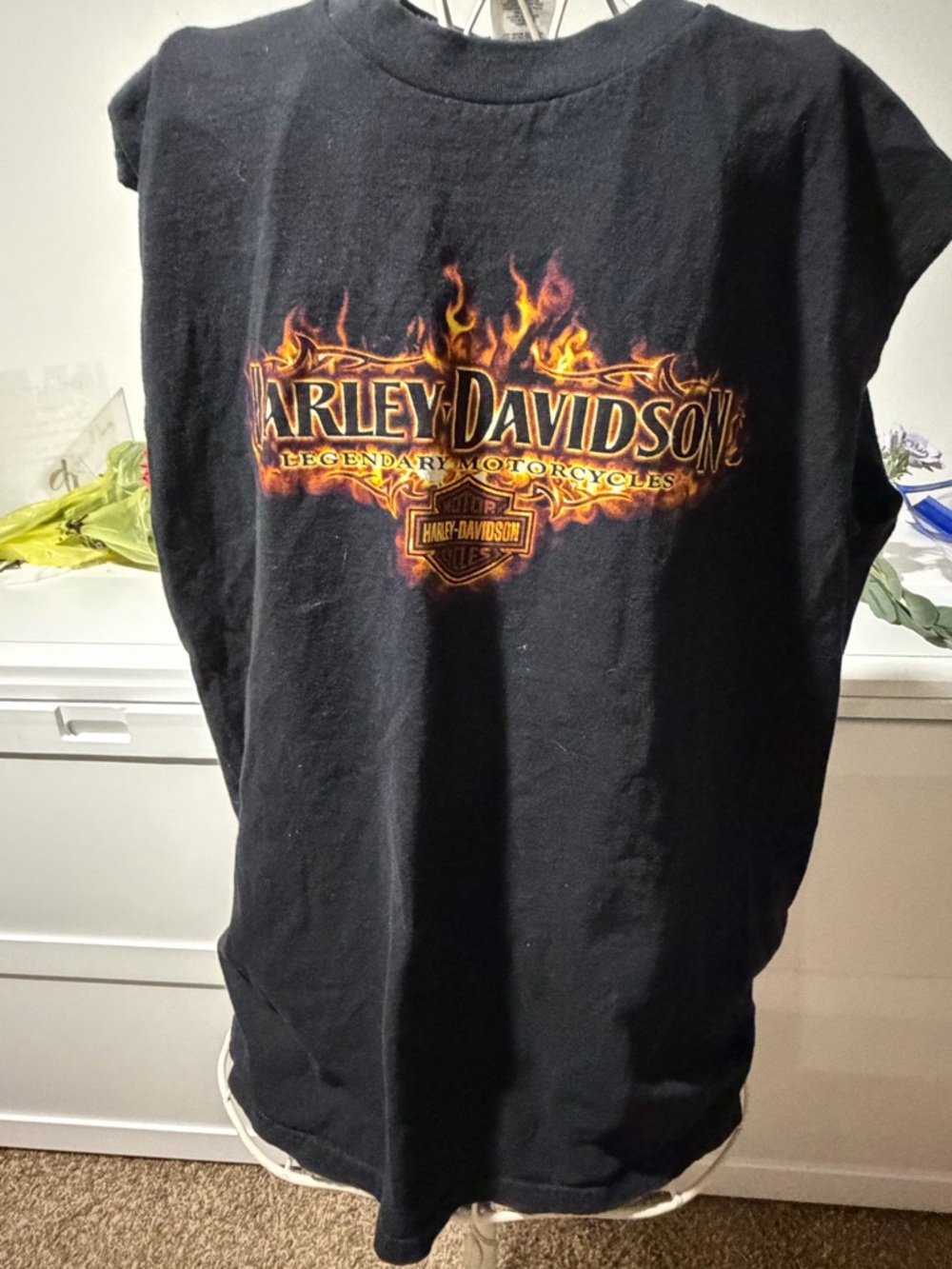Harley-Davidson Black Tee with Flaming Logo